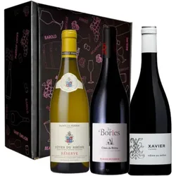 Wein Geschenkset - Côtes du Rhône - Favoriten Weine - 3 Fl. - 2.25L
