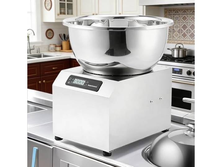 lealovengzh 8kg Gewerbliche Teigknetmaschine 1800w Mit EdelstahlschüSsel Und -Deckel,Haushalt Robuste Doppelspiralknetmaschine (Abnehmbar) FüR Pizza- Und Brotteig,Timerfunktion,Doppelrotation