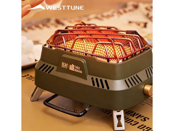 WESTTUNE poêle chauffant extérieur 3500W brûleur de cuisine multifonctionnel à double usage Camping voyage randonnée chauffage de cheminée d'hiver