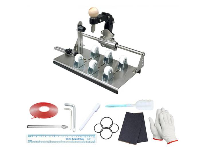 Coupe-bouteille en verre, outils de coupe de verre incurvé pour les hauts ronds et carrés et les goulets d'étranglement, outils de coupe de bouteille de vin