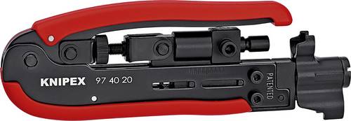 Knipex 97 40 20 SB Kompressionswerkzeug Geeignet für F-Stecker, BNC-Stecker, RCA-Stecker RG59, RG6, RG11