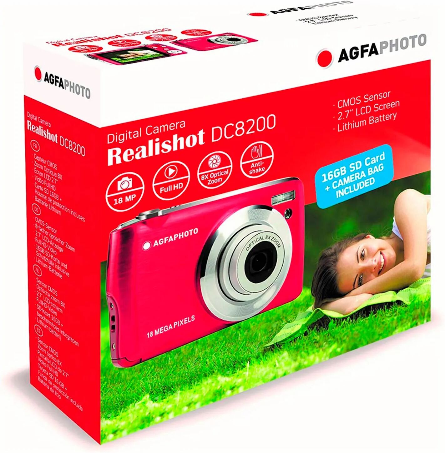 Agfaphoto Dc8200 Red / Cámara Compacta