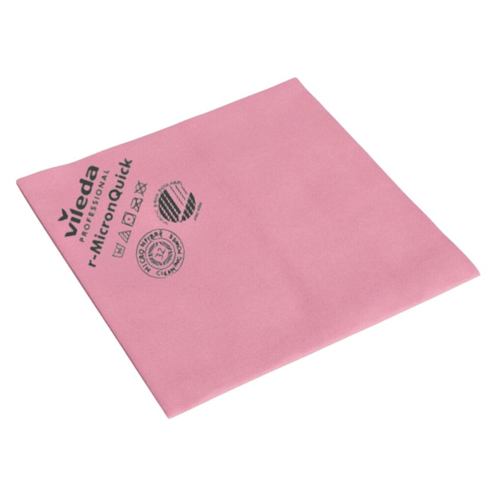 Vileda Klud r-MicronQuick 40x38 cm Microfiber Rød 70% genbrugsplast,5 stk/pk (5 Stk.) (4023103234086)