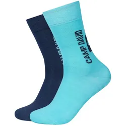 2er Pack CAMP DAVID Casual Legend Crew Socken Herren 6230 - bachelor button 39-42