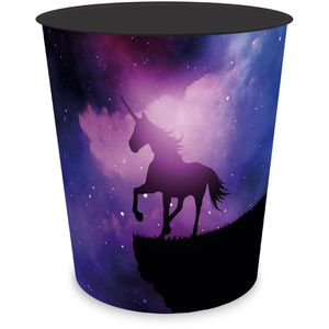 itenga Papierkorb 33106451, magisches Einhorn, rund, aus Kunststoff, 11 Liter