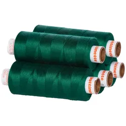 buttinette Universal-Nähgarn, Stärke: 100, 5er-Pack, tanne