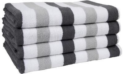 Arkwright Cabo Cabana 4-Piece Oversized Striped Beach Towel Set - 30x70
