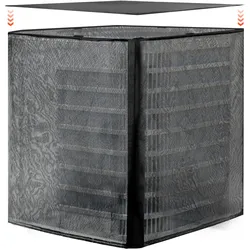 VEVOR Klimaanlagenabdeckung, 711 x 711 x 812 mm, Schutzabdeckung für Klimaanlage, zweilagig, abnehmbares Dach, wasserdichtes Polyester, universeller HVAC-Schutz für Außenklimaanlagen, schwarz