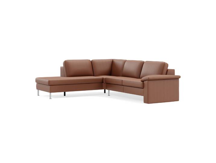 Ecksofa Classica-8011, Johann Jakob, kat. j, mercury brandy, Leder