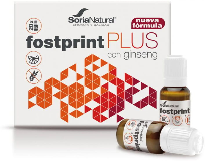 Soria Natural Fostprint Plus Com Ginseng 15 ml 20 Frascos Mandaria
