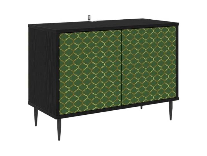 Makastle TV-Schrank 69x33x50,5 cm Schwarz Eichen-Optik