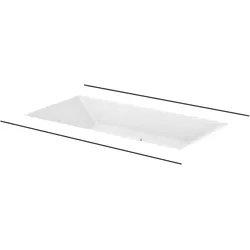 BetteLoft Unterbau-Waschtisch, rechteckig, ohne Hahnloch, ohne Überlauf, 740x386x100mm, A231-000PW, Farbe: Weiß mit Glasur Plus