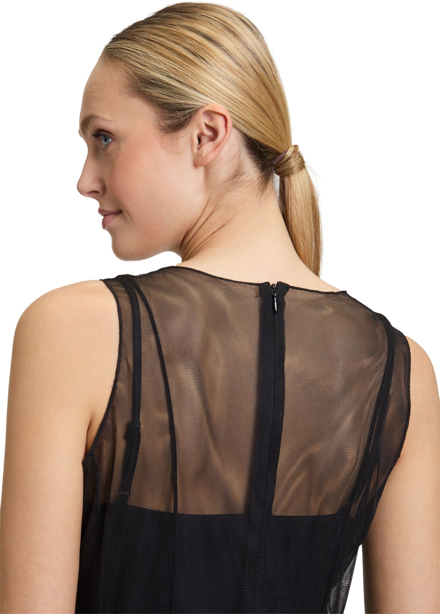 Cocktailkleid VERA MONT "Cocktailkleid figurbetont", Damen, Gr. 34, EURO, schwarz, 100% Polyester PES., Kleider Cocktailkleid