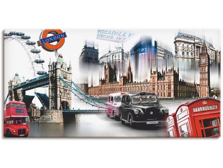 Wandbild ARTLAND London Skyline Collage IV , bunt (farbe bild(er): bunt), B:60cm H:30cm, Bilder, Wandbild, als Leinwandbild, Poster in verschied. Grössen