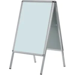 FRANKEN Plakatständer Kundenstopper A1 mit Klapprahmentechnik, freistehend, doppelseitig, Aluminiumrahmen, Standard, BSA1
