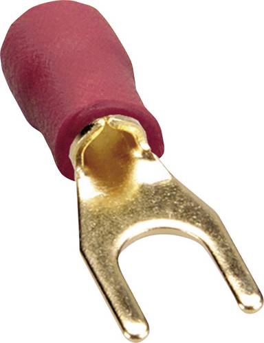 Sinuslive KSI-1,5 Gabelkabelschuh 1.50mm² Loch-Ø=1.5mm Teilisoliert Schwarz, Rot 10St.