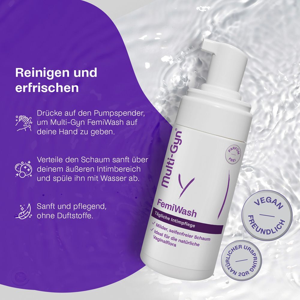 Multi-Gyn FemiWash – seifenfreier Mikroschaum zur Anwendung im äußeren Intimbereich Schaum 100 ml Frauen 100 ml Schaum