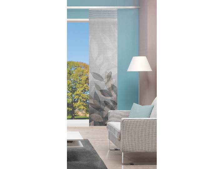 Rideau coulissant Abbe 60 x 245cm Gris/Gris 1 set