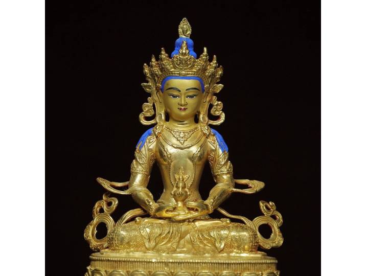 Statue de Bouddha tibétain de longue vie, figurine, accessoires de décoration pour la maison