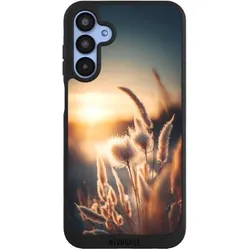 Nivocase Handyhülle für Samsung Galaxy A15 5G Hülle NIVOpure Case Schwarz Natur Sonne Pampasgras (Samsung Galaxy A15 5G), Smartphone Hülle, Schwarz