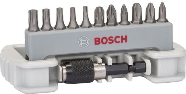 BOSCH Set compact de 11 embouts de vissage extra durs avec porte-embout (2607017578)