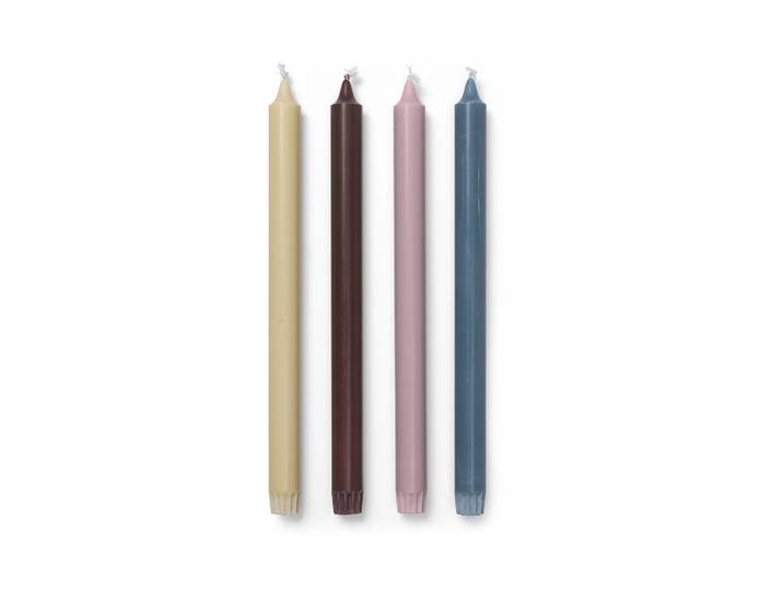 Ferm Living Bougies Pure, Pack de 4 Mélange Fantaisiste