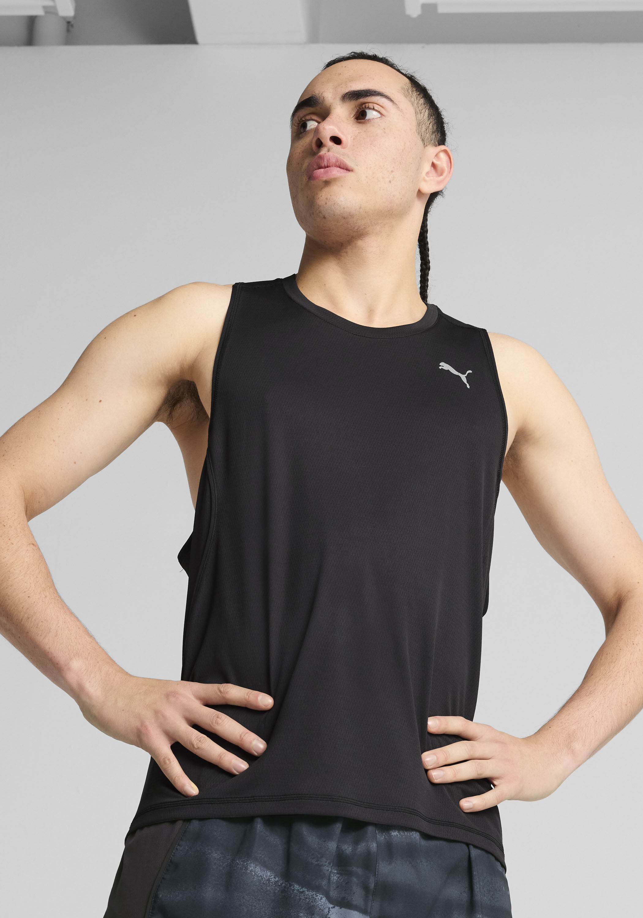 Tanktop PUMA "M RUN VELOCITY TANK (POLY)", Damen, Gr. XXL, schwarz (puma schwarz), Web, Obermaterial: 100% Polyester, unifarben, regular fit normal, Rundhals, Tops Tanktop, Tanktop, ergonomische Schnittführung, Rundhalsausschnitt