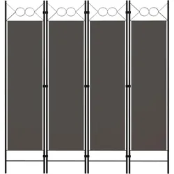 vidaXL 4-tlg. Raumteiler Anthrazit 160 x 180 cm