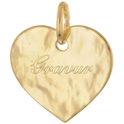 trendor 28492 Herz-Anhänger mit Namen Gold 333 (8 Karat) Gravurplatte Ø 14 mm