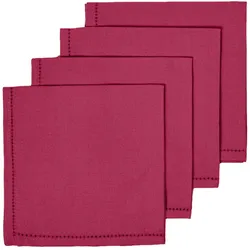 STOFFSERVIETTEN 4er-Set weinrot 45/45 cm, 100% Baumwolle