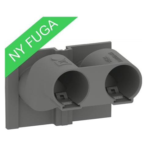LK Z-tud 2xØ16 mm for nye FUGA indmurings- og instøbningsdåser (AAK504D8601)