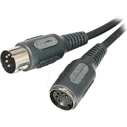 AVK 124 - Audio-/ Video Kabel, 5-pol DIN Stecker auf Kupplung, 5 m