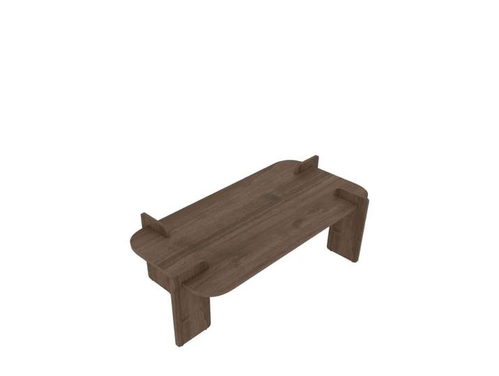 Table basse en bois 120x60cm - bois foncé