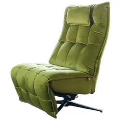KAWOLA Sessel MIKO Relaxsessel drehbar Velvet grün