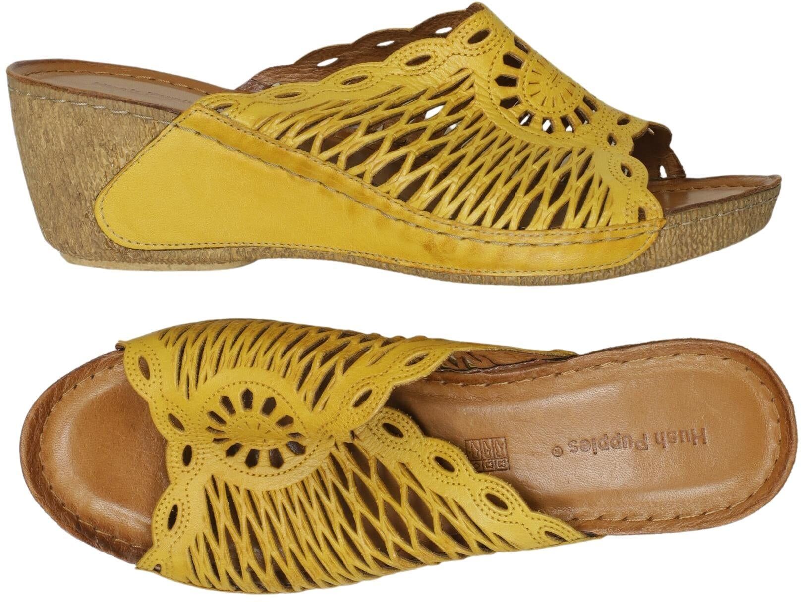 Hush Puppies Damen Sandalen, Gelb, Gr. EU 41, Leder - Second Hand