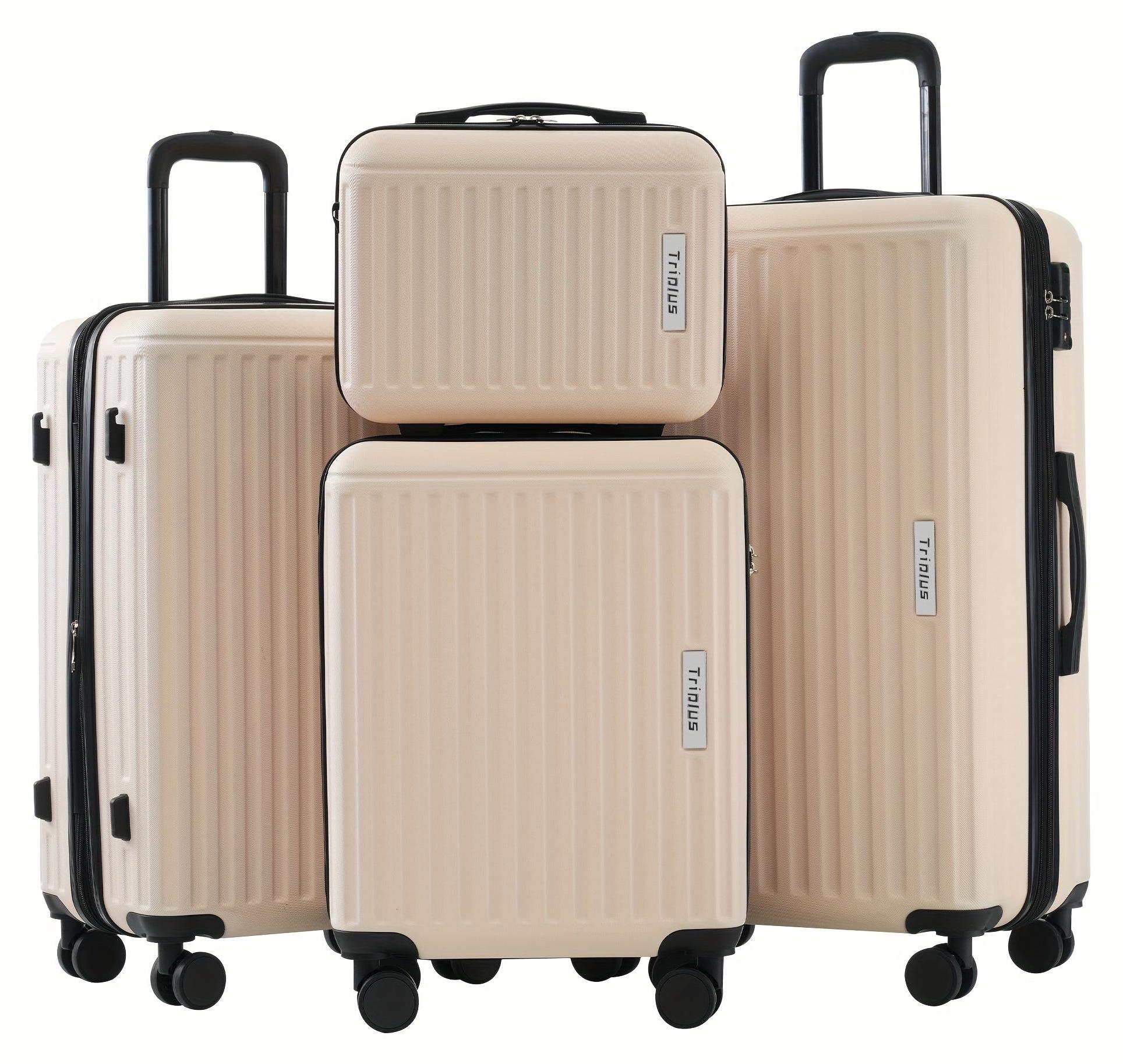 Koffer-Set - Reisekoffer-Set - Hartschalenkoffer - Spinner-Koffer - Gepäck-Set - Beige - 4-teiliges Set (Größen: S, M, L, XL)