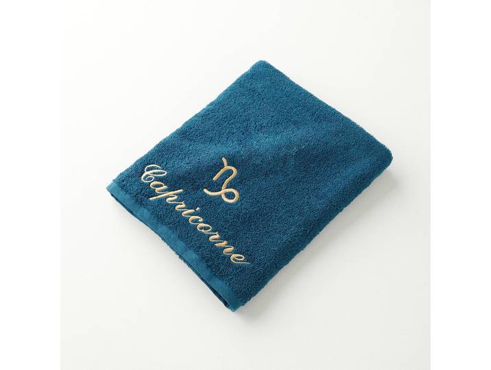 Serviettes de bain brodées signe astrologique - 420g/m2 - Blancheporte