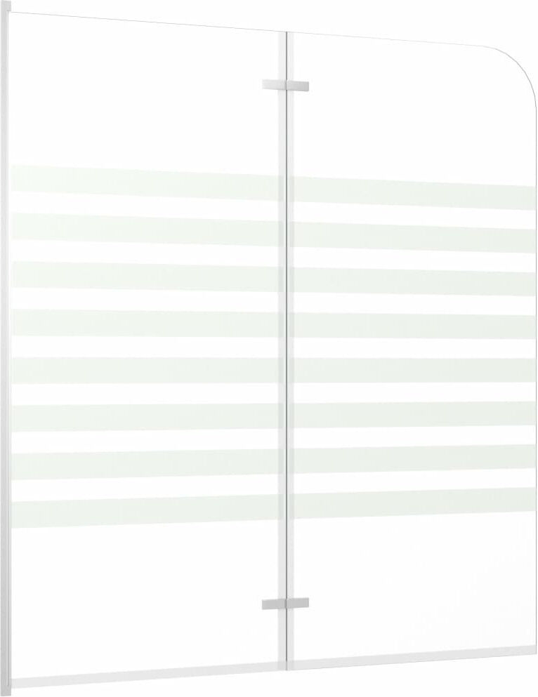 Belfry Bathroom Arum 1200mm W x 1400mm H Folding / Bi-Fold Framed Tub Door with Frosted Glass Silver 1,400mm H