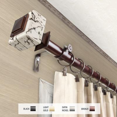 InStyleDesign Elena 1 inch Diameter Adjustable Curtain Rod