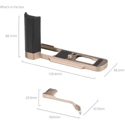 SmallRig 6136 L-Shaped Mount Plate Handle for Panasonic LUMIX L10 (Titanium) (Griff), Video Zubehör, Grau