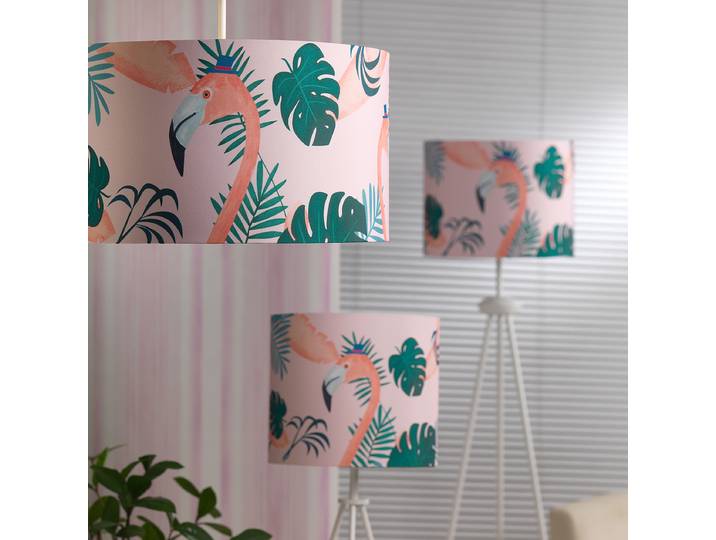 Suspension Flamingo 45 x 100 x 45cm Rose foncé Coton E27