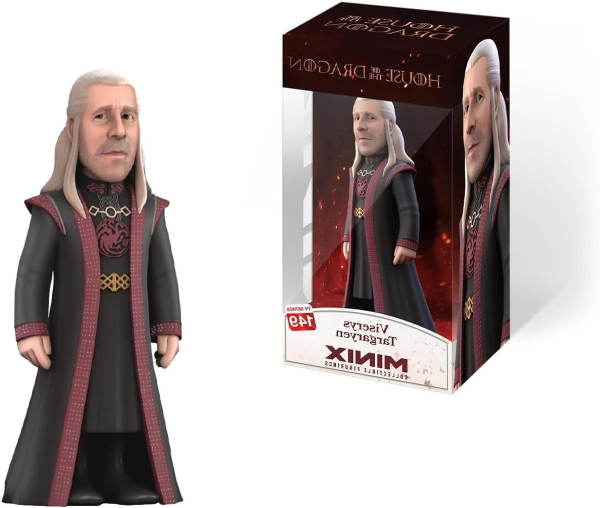 Verzamelbeeldje Viserys Targaryen uit House of the Dragon - Meerkleurig - Hoogte: 12 cm