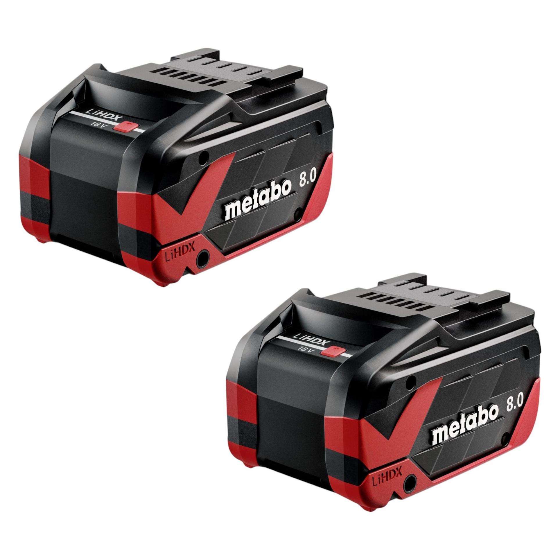 Metabo 2x LiHDX Akkupack 18 V 8,0 Ah CAS Li-Ion Akku ( 2x 624975000 ) (18 V) (53899677)