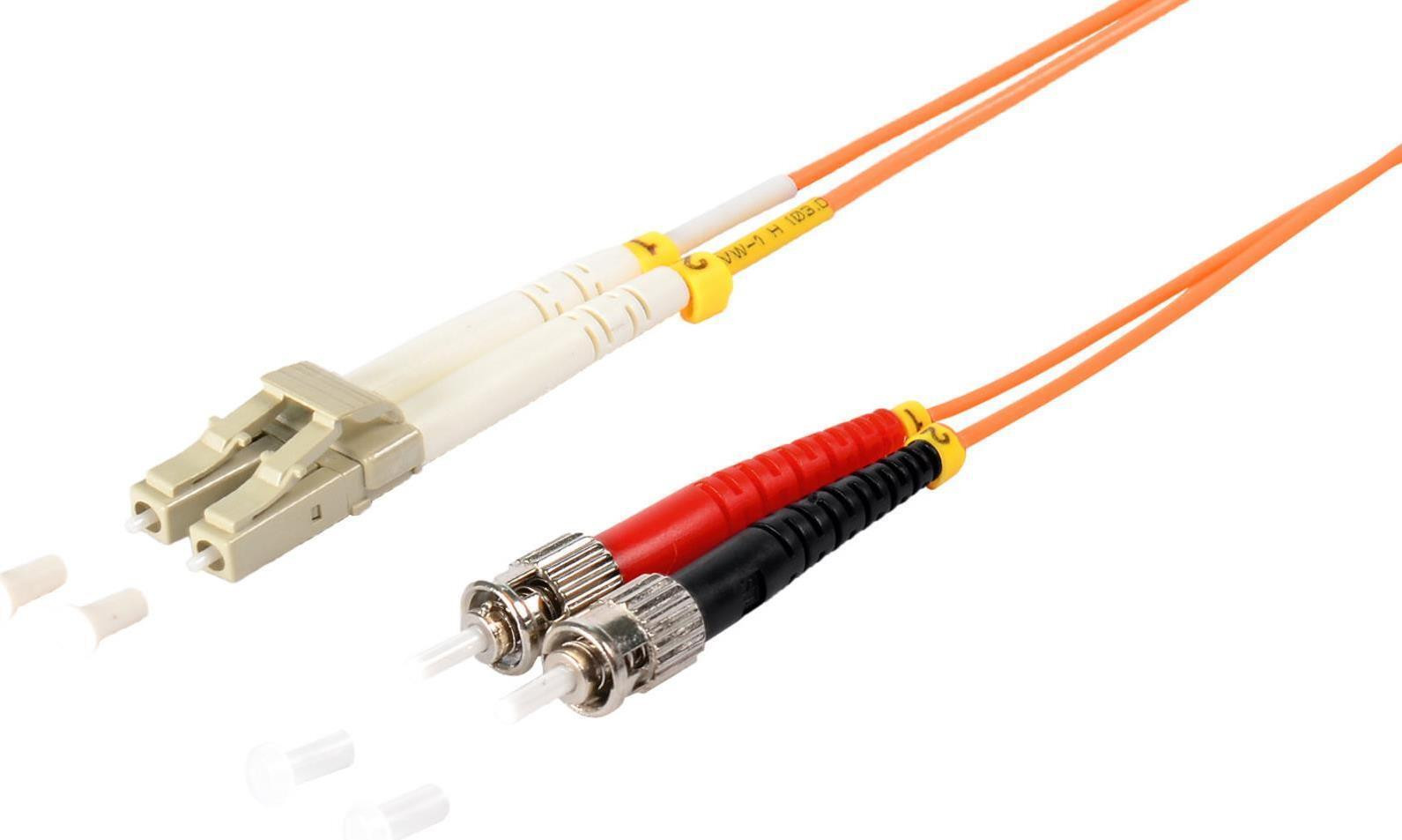 S-CONN Dubbelgeëindig patchkabel LC/ST, 50/125µm, OM2, 1 meter