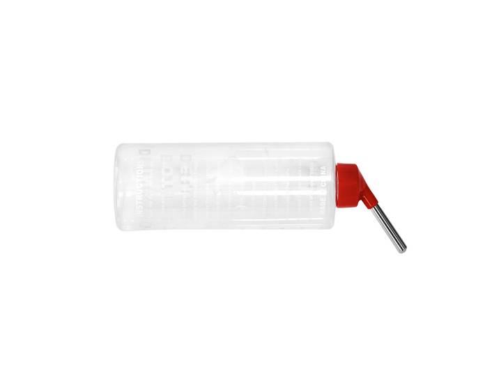 Trinkflasche 1L rot/transparent