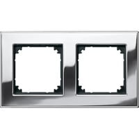 Metallrahmen für zwei Einheiten, waagerecht und senkrecht montierbar, Typ 475239 chrom, Retail