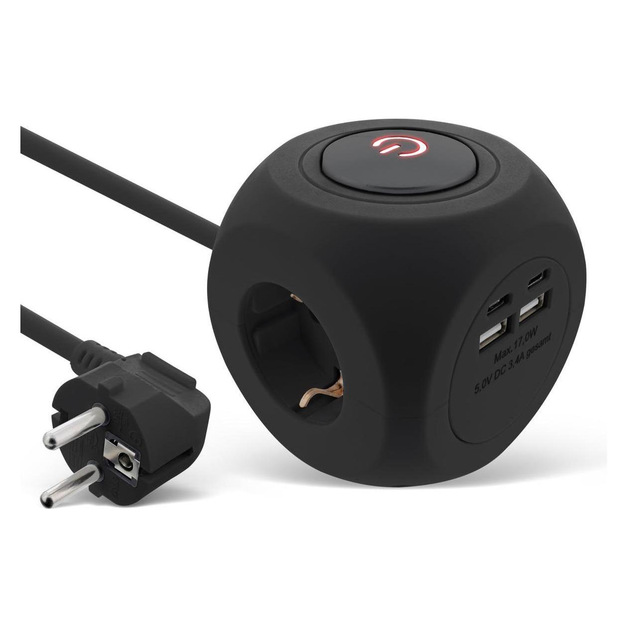 InLine Charging Cube (1x, CEE 7/4, 2 m) (16499B)