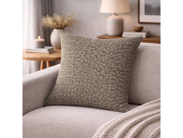 Coussin décoratif Fjella Beige/Sable 50 x 50 x 1cm Polyester