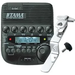 Tama RW200 Rhythm Watch mit RWH10 Rhythmwatch Holder (Metronom), Zubehör Instrumente, Silber