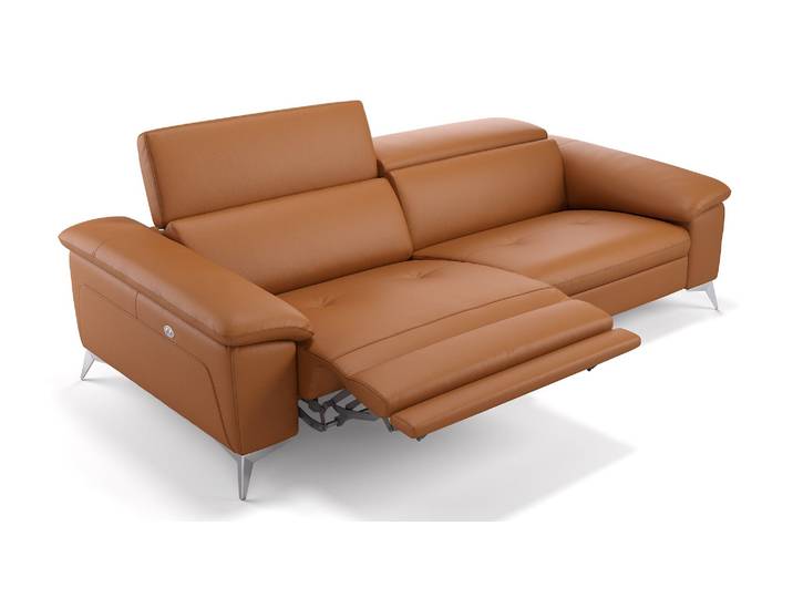 Leder 3-Sitzer Sofa mit Funktion STELLA